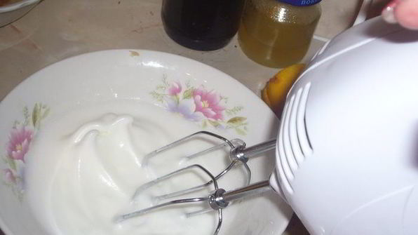 мусс из белка, яблок и банана