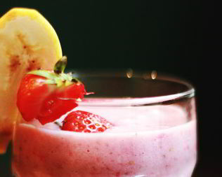 Мусс из клубники и бананов