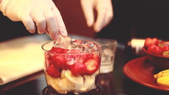 мусс из клубники и бананов