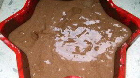 рождественская звезда с шоколадным муссом