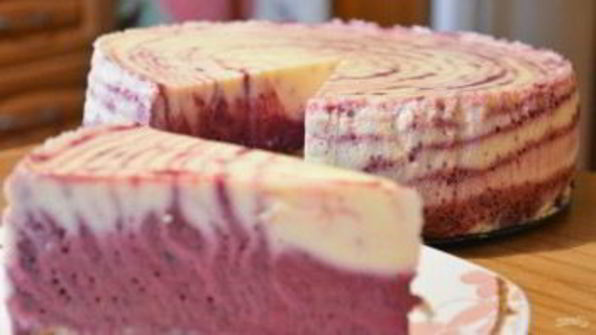 творожно-черничный муссовый торт