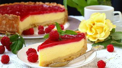 Творожный чизкейк с малиновым муссом