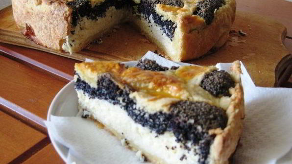 немецкий десерт mohn-quarkkuchen