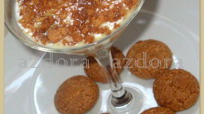 Панна котта с белым шоколадом, амаретти и ароматом капучино