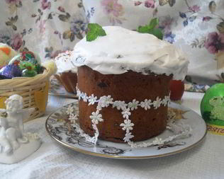 Ароматный кулич с мятой