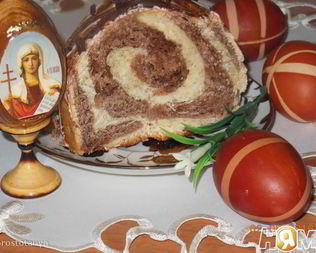 Двуцветный кулич