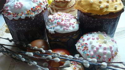 Кулич пасхальный на желтках с шафраном