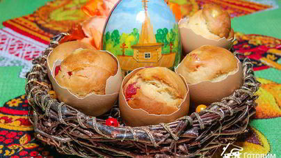 Куличики в яичной скорлупе