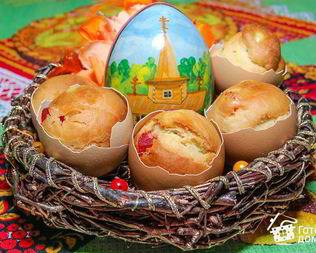 Куличики в яичной скорлупе