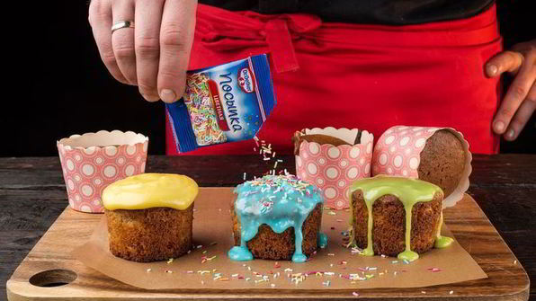 мини-куличи с апельсиновыми цукатами