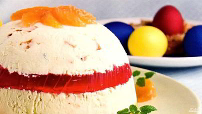 Пасха заварная с фруктовым желе