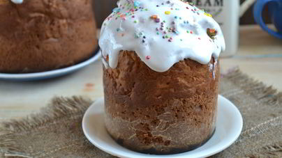 Пасхальный кулич на сметане без дрожжей