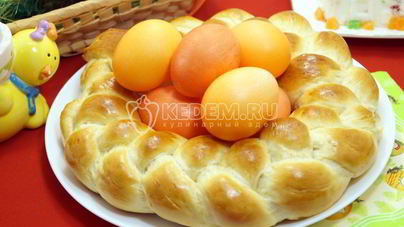 Пасхальный венок для яиц