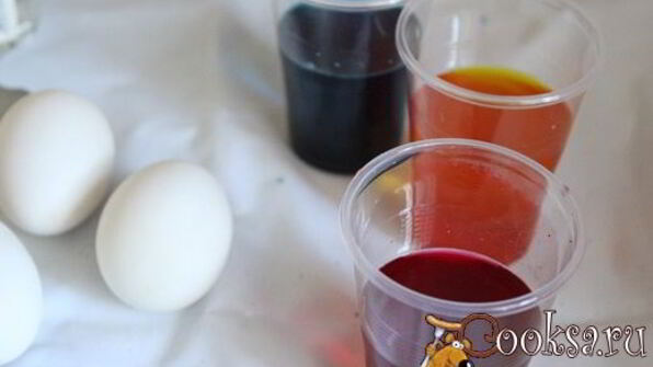 пасхальные яйца, три способа окрашивания