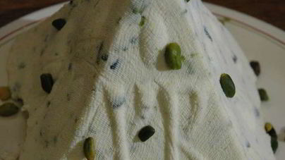 Творожная пасха фисташковая