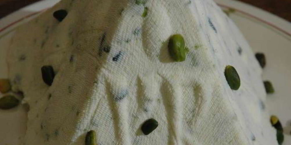 Рецепт творожная пасха фисташковая