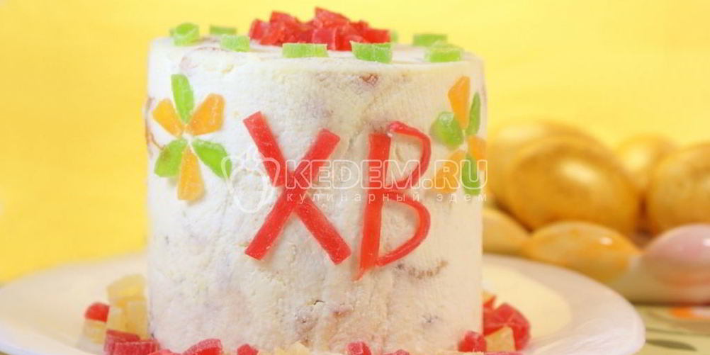Рецепт творожная пасха с курагой