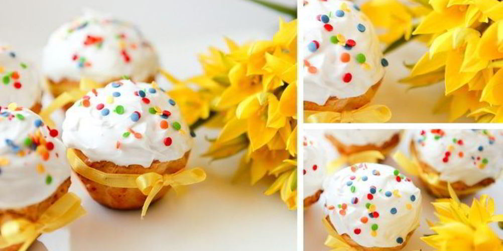 Рецепт творожные мини-куличи