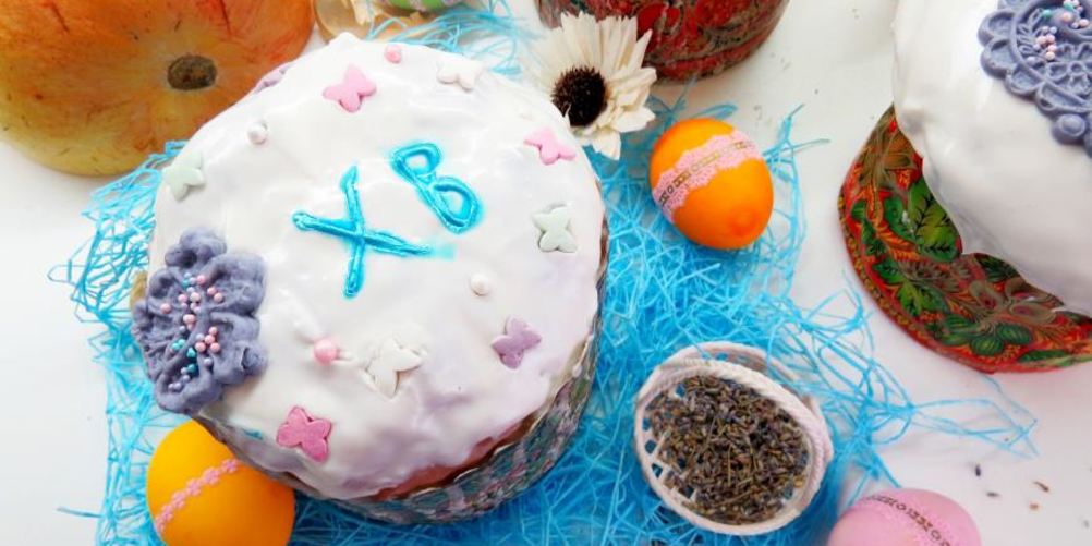 Рецепт тыквенный кулич с лавандовой сливочной глазурью