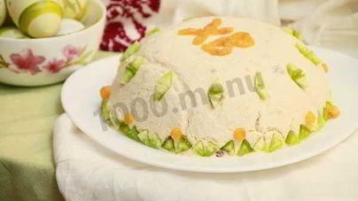 Заварная пасха с миндалем