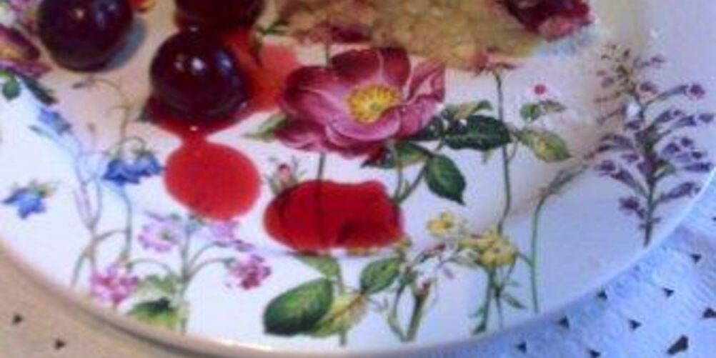 Рецепт пудинг из творога с вишней