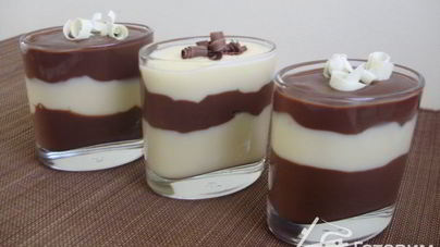 Шоколадно-ванильный пудинг