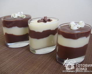 Шоколадно-ванильный пудинг