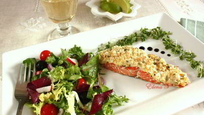 Слоеный лосось и супербыстрый десерт