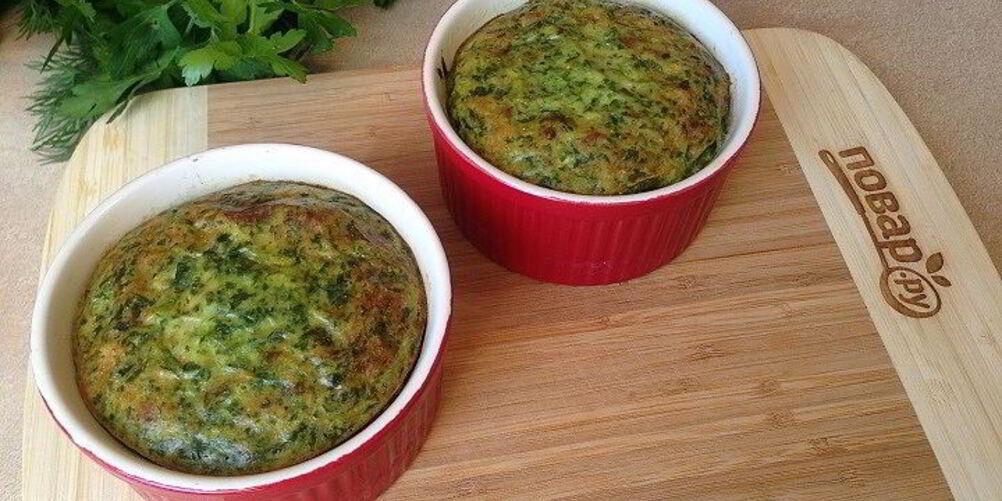 Рецепт морковно-шпинатное суфле