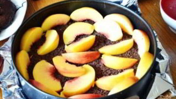 персиковый торт-суфле