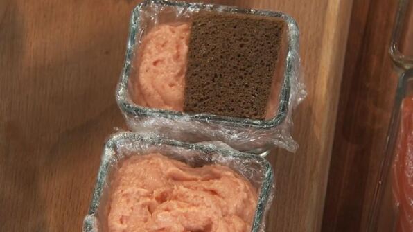 суфле из лосося с цитрусовым салатом