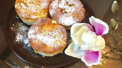 Творожно-рисовые пудинги с ананасовым суфле