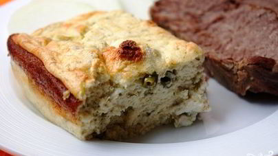 Творожное суфле с зеленой фасолью