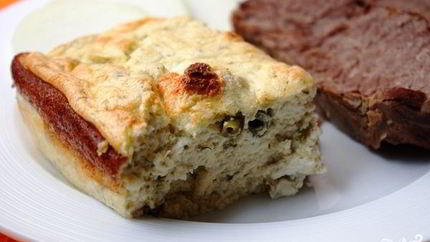 Творожное суфле с зеленой фасолью