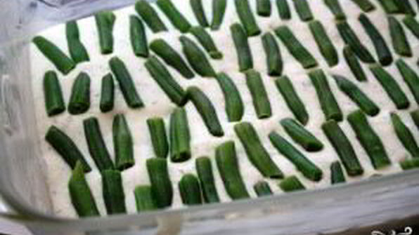 творожное суфле с зеленой фасолью