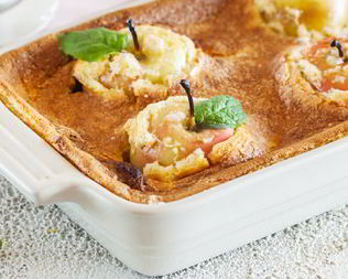 Яблоки в манном суфле