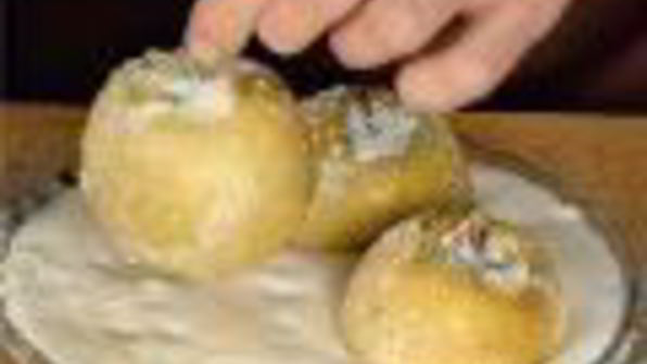 яблоки в манном суфле