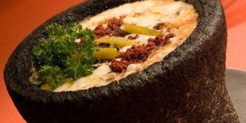 Рецепт сырно-грибное фондю с киршем