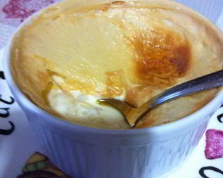 Топленый рисовый пудинг под пенкой