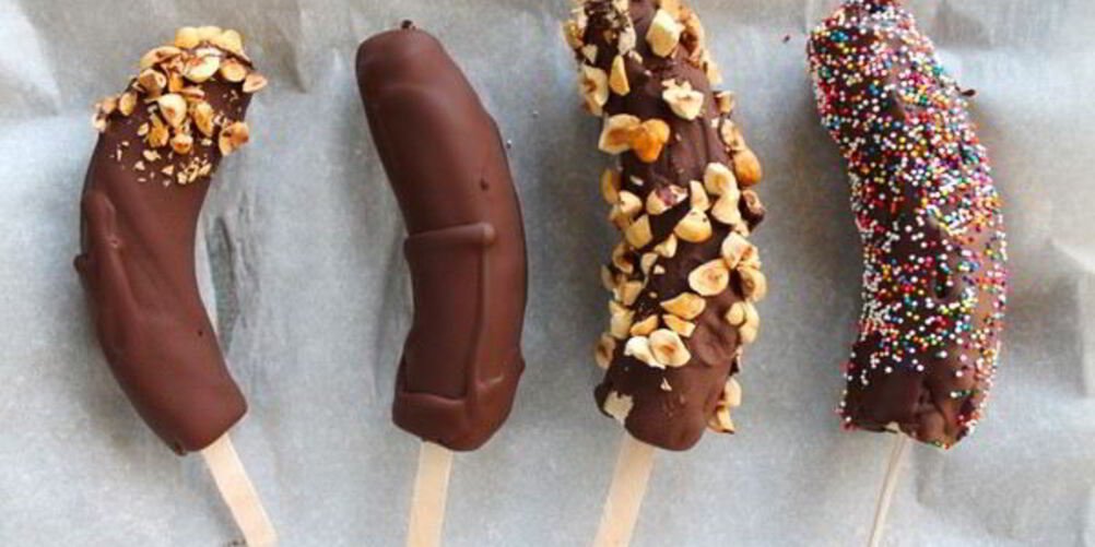 Рецепт замороженные бананы в шоколадной глазури