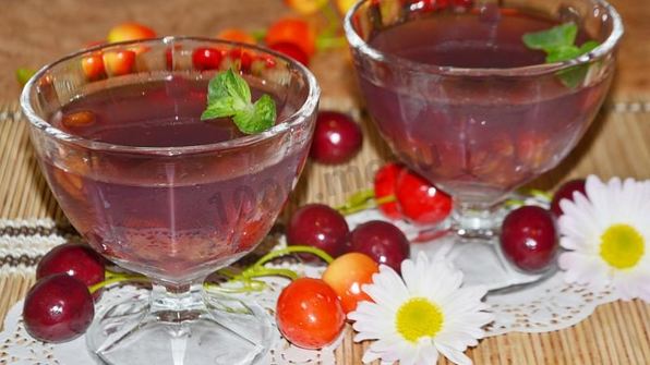 желе вишневое на воде с желатином