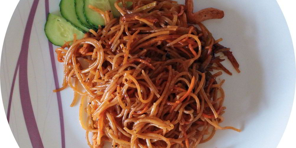Рецепт фунчоза — стеклянная лапша с овощами по-корейски