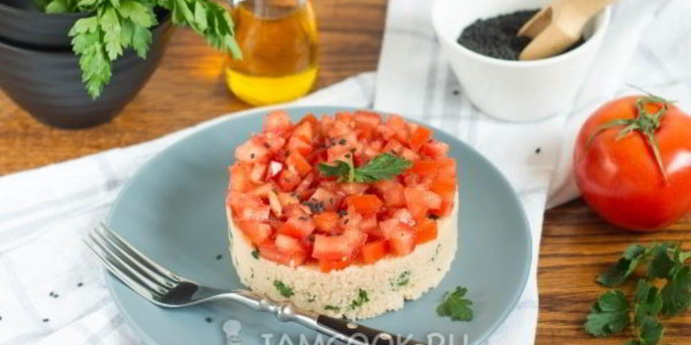 Рецепт гарнир из кускуса с помидором