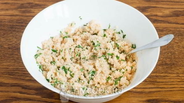 гарнир из кускуса с помидором