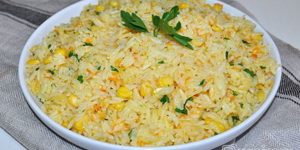 Рецепт гарнир из риса с кукурузой