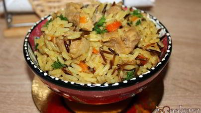 Ароматный рис Акватика Mix с мясом и ягодами годжи в мультиварке