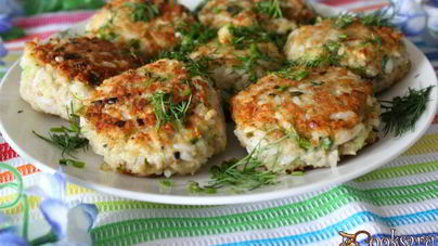 Биточки из трески с рисом