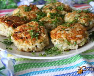 Биточки из трески с рисом