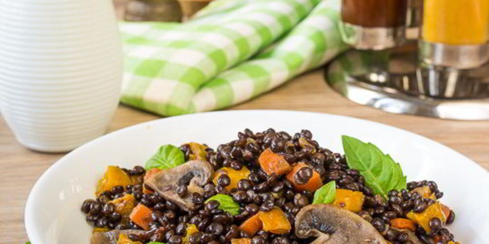 Рецепт чечевица белуга с овощами