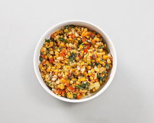 Чечевица с овощами